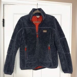 Vintage L.L. Bean Sherpa Jacket with Orange Accents